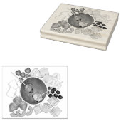 Fondue Fruit Cake Berries Marshmallow Dessert Food Rubberstempel (Gestempeld)