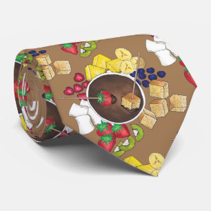 Fondue Fruit Cake Berries Marshmallow Dessert Food Stropdas
