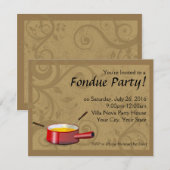 Fondue Party uitnodigingen - Kaas (Voorkant / Achterkant)