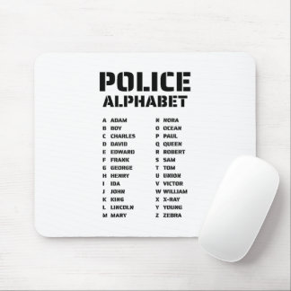 Fonetic Alphabet Politie Muismat