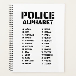 Fonetic Alphabet Politie Spiraal Planner