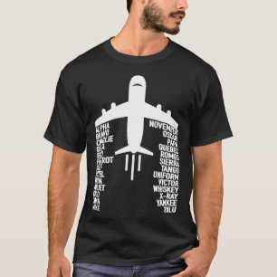 Fonetisch Alfabet Piloot Vliegtuig 1 T-shirt