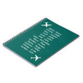 Fonetisch alfabet Vliegtuig Blue Air Cadet Notitie Notitieboek (Linkerzijde)