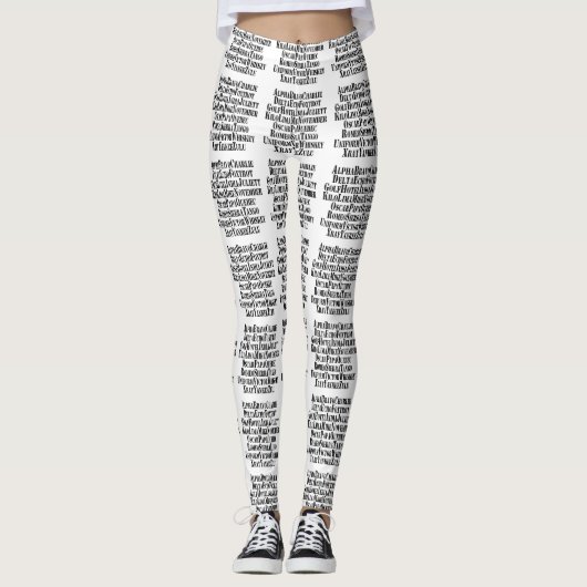 FONETISCHE ALFABET/CODE-WOORDEN LEGGINGS (Voorkant)