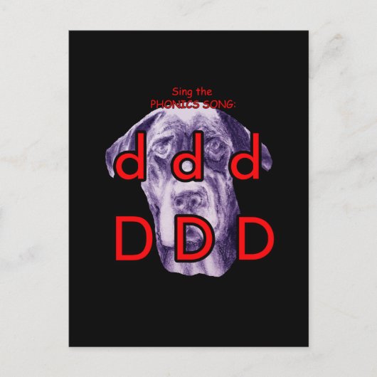 fonische briefkaart of flashcard (Voorkant)