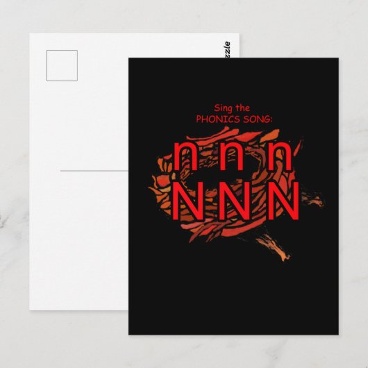 fonische briefkaart of flashcard (Voorkant / Achterkant)