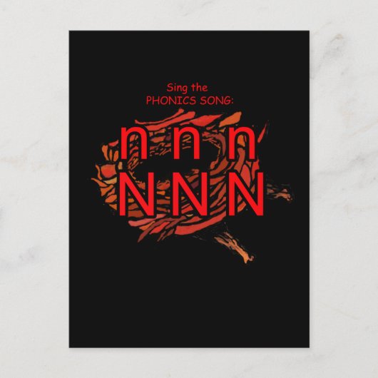 fonische briefkaart of flashcard (Voorkant)