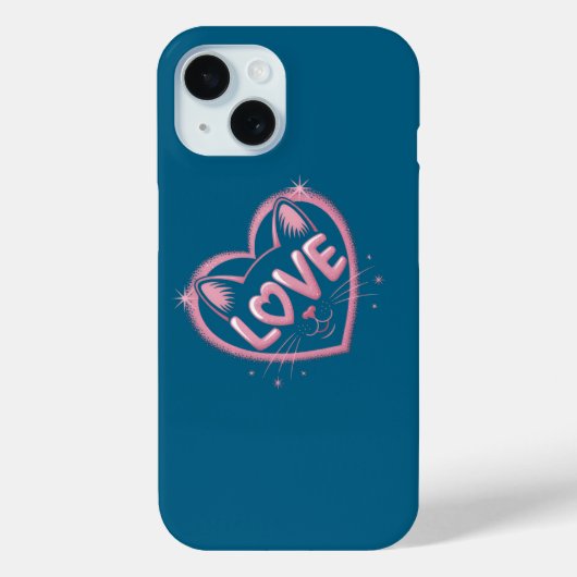 Fonkelende Kattenliefde Case-Mate iPhone Case (Achterkant)