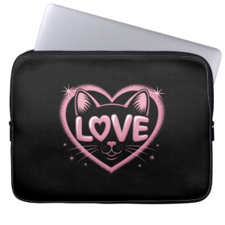 Fonkelende Kattenliefde Laptop Sleeve