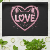 Fonkelende Kattenliefde Theedoek (Gevouwen)