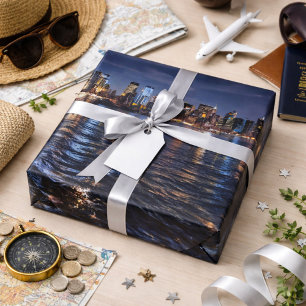 Fonkelende Manhattan-verlichting Cadeaupapier
