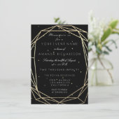 Fonkelende Nacht Bruids Verjaardag Zwarte Diamant Kaart (Staand voorkant)