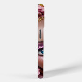 Fonkelende pop Glitters en bloemen Case-Mate iPhone Case (Achterkant / Rechts)