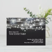 Fonkelende Sterren Uitnodiging (Staand voorkant)