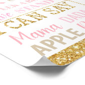 Fonkelsterren Eerste verjaardag Mijlpaal Geboorte Poster (Hoek)