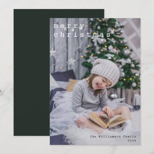 Font Afbeelding voor Merry kerstschrijfmachine Fot Feestdagenkaart