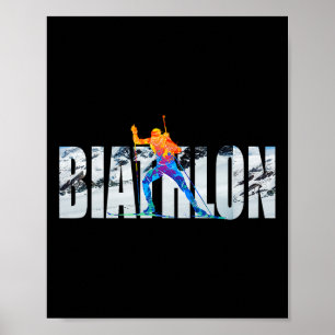 Font Biathlon Wintersport Poster