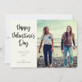Font Happy Valentine's Day Photo van modern script Feestdagenkaart (Voorkant)