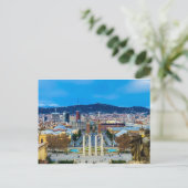 Font Montjuic, briefkaart van Barcelona (Staand voorkant)