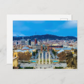 Font Montjuic, carte postale de Barcelone (Devant / Derrière)