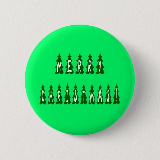 Font voor Merry Kerstmis Ronde Button 5,7 Cm (Voorkant)