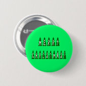 Font voor Merry Kerstmis Ronde Button 5,7 Cm (Voorkant /achterkant)