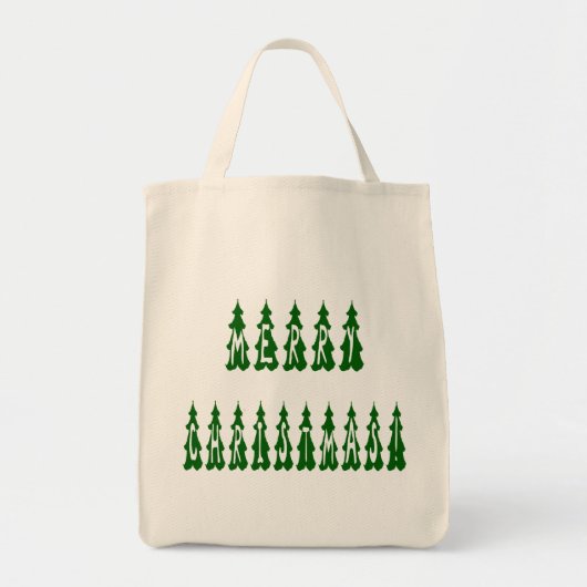 Font voor Merry Kerstmis Tote Bag (Voorkant)
