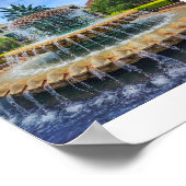 Fontaine célèbre d'ananas à Charleston, affiche du (Coin)