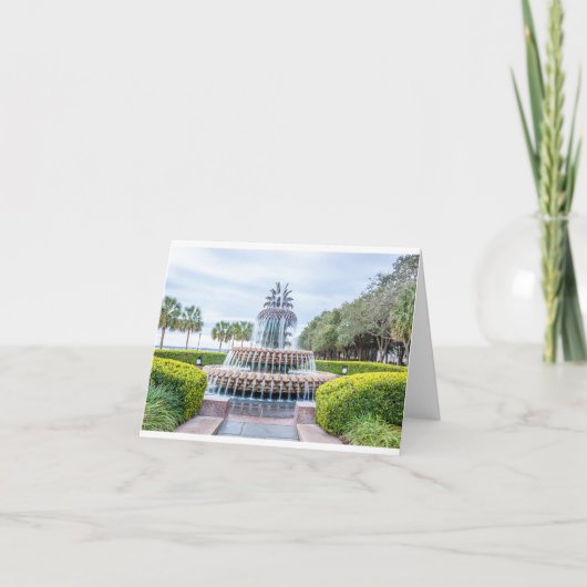 Fontaine d'ananas - Carte pliée vierge (Devant)