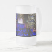 Fontaine de Buckingham bleu Verre givrée Bière Mug (Devant droit)