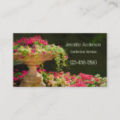 Fontaine de Fleurs Carte de visite de jardinage (Devant)