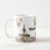 Fontaine d'oiseaux Mug floral (Gauche)