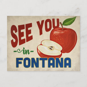 Fontana California Apple - Vintage Travel Briefkaart