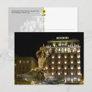 Fontana del Tritone, Rome, Italië - briefkaart