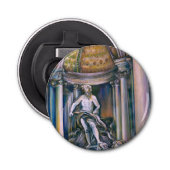 Fontana Di Trevi, Roma, Italië Button Flesopener (Voorkant)