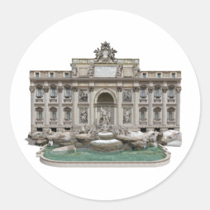 Fontana di Trevi: Trevi-fontein: 3D-model: Ronde Sticker