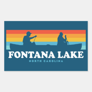 Fontana Lake North Carolina Canoe Rechthoekige Sticker