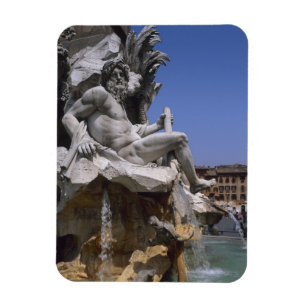 Fonte van de vier rivieren, Piazza Navona, Rome, Magneet