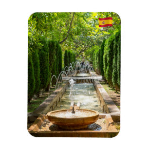Fontein in Almudaina-tuinen - Palma de Mallorca Magneet