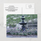 fontein in Borough Hall, Brooklyn Briefkaart (Voorkant / Achterkant)