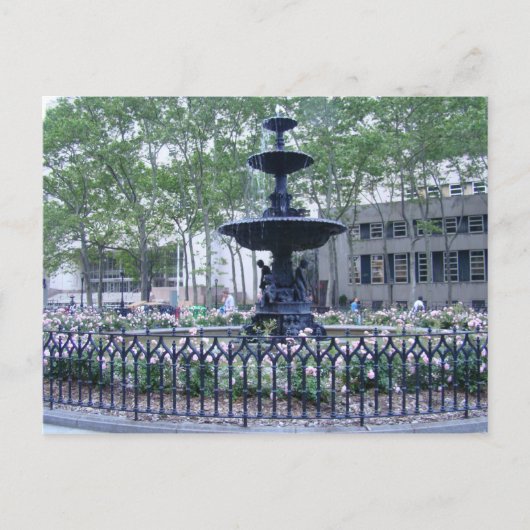 fontein in Borough Hall, Brooklyn Briefkaart (Voorkant)