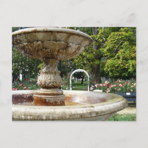 fontein in het park briefkaart