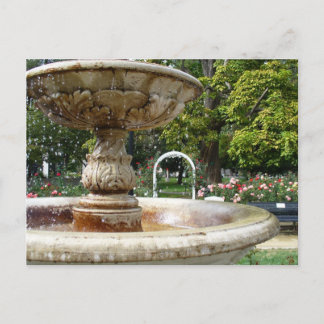 fontein in het park briefkaart