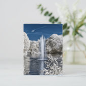 fontein in infrarood briefkaart (Staand voorkant)