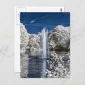 fontein in infrarood briefkaart (Voorkant / Achterkant)