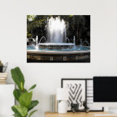 fontein in Marbella, Spanje Poster (Thuiskantoor)