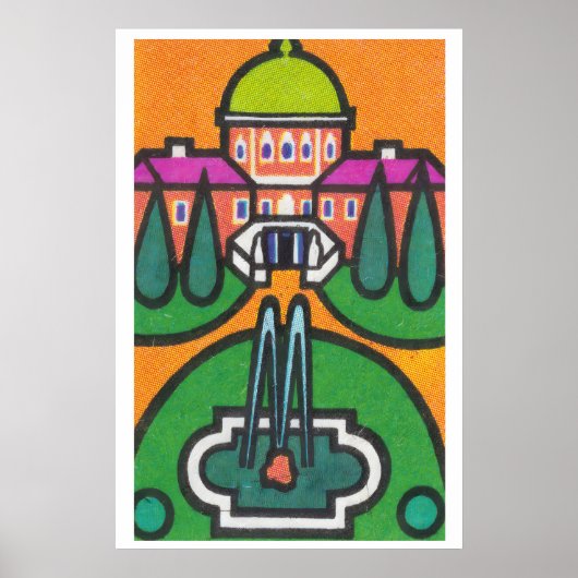 Fontein - Luciferdoosje Print - Esthetische Muurku (Voorkant)