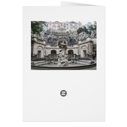 fontein met Neptunstandbeeld in Praag (Achterkant)