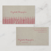  fontein Nibs roze Visitekaartje (Voorkant / Achterkant)