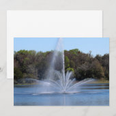 Fontein op een meer notitiekaartje (Voorkant / Achterkant)